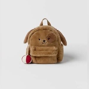 Zara Kids Plush Dog/Puppy Backpack